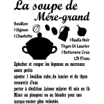 Sticker cuisine recette la soupe de mre - grand