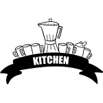 Sticker cuisine service  caf  kitchen