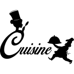 Sticker cuisine silhouette chef de cuisine