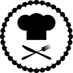 Sticker cuisine toque et couverts