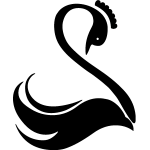 Sticker cygne portant une couronne Sticker cygne portant une couronne