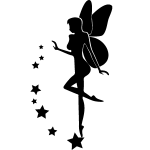 Sticker danse d'une fe avec les toiles