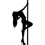 Sticker danseuse avec une barre
