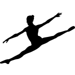 Sticker danseuse sautant
