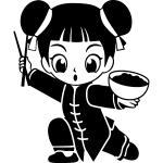 Sticker dao fille