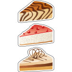 Sticker dco 3 morceaux de gteaux 2