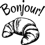 Sticker déco bonjour Sticker déco bonjour