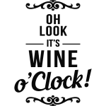 Sticker dco c'est vin o'clock