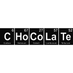 Sticker dco chocolat / lments du tableau priodique