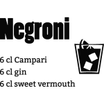 Sticker dco cocktail negroni
