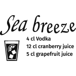 Sticker déco cocktail sea breeze Sticker déco cocktail sea breeze