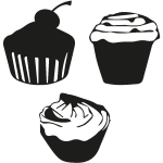 Sticker dco cupcake