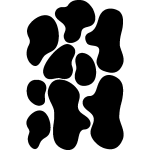 Sticker dco ensemble de taches de vache