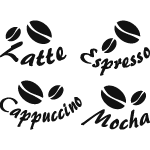 Sticker dco tiquettes de caf 1
