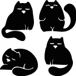 Sticker dco gros chats
