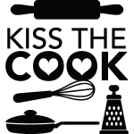 Sticker déco kiss the cook Sticker déco kiss the cook