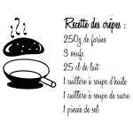 Sticker dco recette des crepes