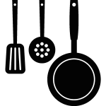 Sticker dco ustensiles de cuisine pendu