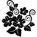 Sticker décoration florale avec des feuilles Sticker décoration florale avec des feuilles