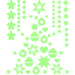 Sticker décoration de noël phosphorescent Sticker décoration de noël phosphorescent