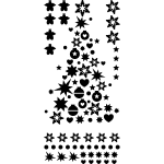 Sticker dcoration de nol, sapin