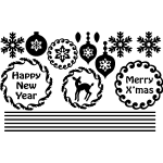 Sticker dcorations de nol suspendu