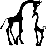 Sticker design 2 girafes