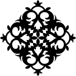 Sticker design baroque diamant