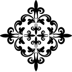 Sticker design baroque fleurs lgantes