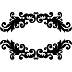 Sticker design baroque moderne