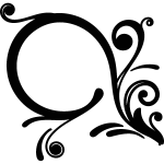 Sticker design baroque ondul