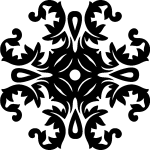 Sticker design baroque soleil