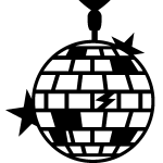 Sticker design boule à facettes Sticker design boule à facettes
