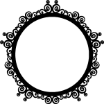 Sticker design cadre cercle orné Sticker design cadre cercle orné