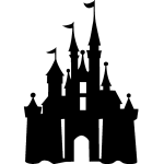Sticker design chteau de princesse