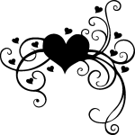 Sticker design coeur baroque