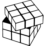 Sticker design cube multi - dimensionnels Sticker design cube multi - dimensionnels