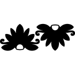 Sticker design demi - fleur
