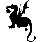 Sticker design dragon ail