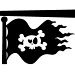 Sticker design drapeau pirate