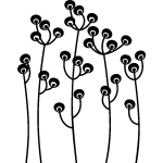 Sticker design fleurs en boule Sticker design fleurs en boule