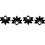 Sticker design fleur casse