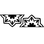 Sticker design fleur dans une toile