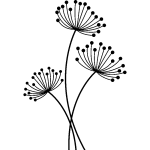 Sticker design fleurs aux tiges minces Sticker design fleurs aux tiges minces