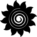 Sticker design fleur tourbillon Sticker design fleur tourbillon