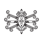 Sticker design floral chinois