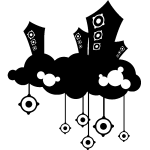 Sticker design hauts - parleurs sur un nuage Sticker design hauts - parleurs sur un nuage