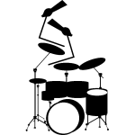 Sticker design instrument batterie Sticker design instrument batterie