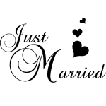 Sticker design just married