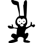 Sticker design lapin